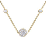 Load image into Gallery viewer, Beautiful Necklace in rose gold with white diamonds of 0.37 ct in weight