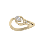 Load image into Gallery viewer, Elegant ring in yellow gold with white diamonds of 0.09 ct in weight