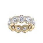 Load image into Gallery viewer, Eternity ring in rose gold with white diamonds of 3.45 ct in weight