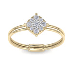 Load image into Gallery viewer, Beautiful Ring in yellow gold with white diamonds of 0.26 ct in weight