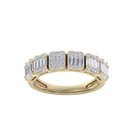 Load image into Gallery viewer, Anniversary ring with baguette white diamonds in white gold with white diamonds of 2.03 ct in weight