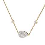 Load image into Gallery viewer, Pear shaped necklace in rose gold with white diamonds of 1.04 ct in weight
