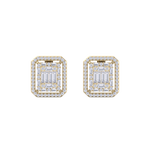 Load image into Gallery viewer, Beautiful Stud Earrings in rose gold with white diamonds of 1.78 in weight