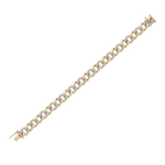 Load image into Gallery viewer, Diamond curb chain link bracelet in rose gold with white diamonds of 1.82 ct in weight