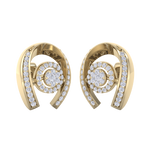 Load image into Gallery viewer, Statement earrings in rose gold with white diamonds of 0.53 ct in weight