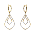 Load image into Gallery viewer, Chandelier earrings in white gold with white diamonds of 1.79 ct in weight