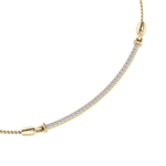 Load image into Gallery viewer, Bar necklace in white gold with white diamonds of 0.31 in weight