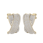 Load image into Gallery viewer, Ribbon earrings in white gold with white diamonds of 3.12 ct in weight