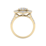 Load image into Gallery viewer, Diamond flower ring in yellow gold with white diamonds of 1.52 ct in weight