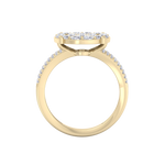 Load image into Gallery viewer, Diamond ring in yellow gold with white diamonds of 1.59 ct in weight