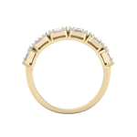 Load image into Gallery viewer, Baguette half eternity ring in rose gold with white diamonds of 2.28 ct in weight