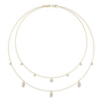 Load image into Gallery viewer, Multi-strand necklace in white gold with white diamonds of 0.65 ct in weight