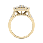 Load image into Gallery viewer, Square diamond ring with split shank in white gold with white diamonds of 1.02 ct in weight