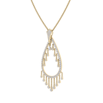 Load image into Gallery viewer, Waterfall pendant in white gold with white diamonds of 1.72 ct in weight