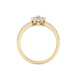 Load image into Gallery viewer, Pear ring in rose gold with white diamonds of 0.68 ct in weight