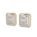 Load image into Gallery viewer, Beautiful Stud Earrings in white gold with white diamonds of 1.88 in weight
