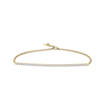 Load image into Gallery viewer, Small bar diamond bracelet in white gold with white diamonds of 0.11 ct in weight