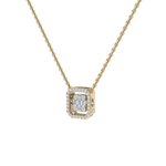 Load image into Gallery viewer, Square necklace in white gold with white diamonds of 0.59 ct in weight