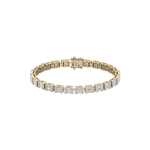 Load image into Gallery viewer, Baguette tennis bracelet in white gold with white diamonds of 3.50 ct in weight