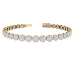 Load image into Gallery viewer, Tennis bracelet in white gold with white diamonds of 3.65 ct in weight