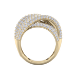 Load image into Gallery viewer, Ribbon ring in white gold with white diamonds of 3.36 ct in weight