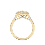 Load image into Gallery viewer, Pear cluster ring in rose gold with white diamonds of 0.98 ct in weight
