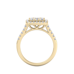 Load image into Gallery viewer, Square cluster ring in yellow gold with white diamonds of 1.01 ct in weight