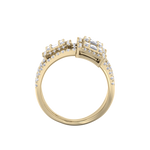 Load image into Gallery viewer, Three band ring in rose gold with white diamonds of 1.59 ct in weight