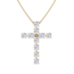Load image into Gallery viewer, Diamond Cross Pendant in white gold with white diamonds of 1.10 ct in weight