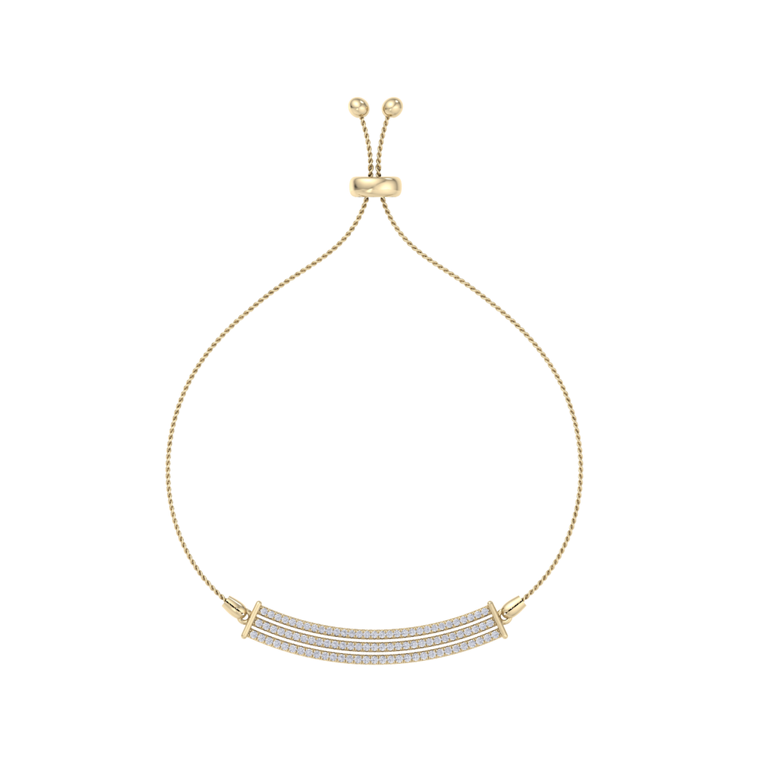 Diamond bar bolo necklace in white gold with white diamonds of 0.93 ct in weight