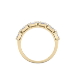 Load image into Gallery viewer, Anniversary ring with baguette white diamonds in yellow gold with white diamonds of 2.03 ct in weight