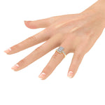 Load image into Gallery viewer, Beautiful Ring in rose gold with white baguette diamonds of 0.59 ct in weight