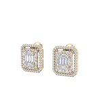 Load image into Gallery viewer, Beautiful Stud Earrings in rose gold with white diamonds of 1.78 in weight