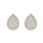 Load image into Gallery viewer, 3 in 1 earrings in white gold with white diamonds of 0.85 ct in weight