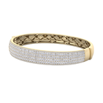 Load image into Gallery viewer, Diamond bangle in rose gold with white diamonds of 6.97 ct in weight