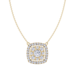 Load image into Gallery viewer, Classic square necklace in white gold with white diamonds of 2.78 ct in weight