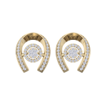 Load image into Gallery viewer, Statement earrings in yellow gold with white diamonds of 0.53 ct in weight
