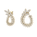 Load image into Gallery viewer, Leaf earrings in white gold with white diamonds of 1.91 ct in weight