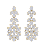 Load image into Gallery viewer, Chandelier earrings in yellow gold with white diamonds of 3.03 ct in weight