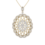 Load image into Gallery viewer, Oval Pendant in white gold with white diamonds of 1.97 ct in weight