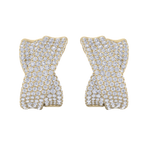 Load image into Gallery viewer, Ribbon earrings in white gold with white diamonds of 3.12 ct in weight