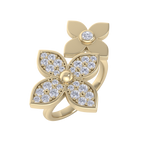Load image into Gallery viewer, Ring with flowers in rose gold with white diamonds of 0.56 ct in weight