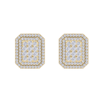 Load image into Gallery viewer, 3 in 1 earrings in rose gold with white diamonds of 0.97 ct in weight