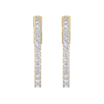 Load image into Gallery viewer, Diamond eternity hoop earrings in rose gold with white diamonds of 1.50 ct in weight