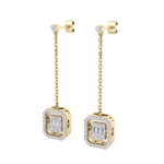 Load image into Gallery viewer, Diamond drop earrings in white gold with white diamonds of 0.69 ct in weight