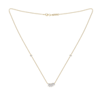 Load image into Gallery viewer, Leaf necklace in white gold with white diamonds of 0.59 ct in weight