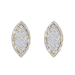Load image into Gallery viewer, Marquise stud earrings in white gold with white diamonds of 1.67 ct in weight