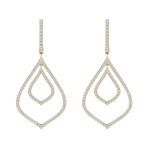 Load image into Gallery viewer, Chandelier earrings in rose gold with white diamonds of 1.79 ct in weight