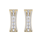 Load image into Gallery viewer, Diamond earrings in yellow gold with white diamonds of 1.13 ct in weight