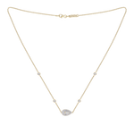 Load image into Gallery viewer, Pear shaped necklace in rose gold with white diamonds of 1.04 ct in weight